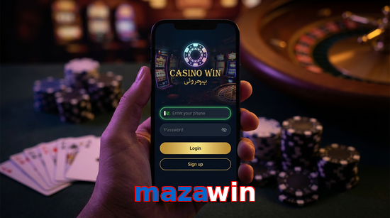 Main screen of Mazawin login page for PK players